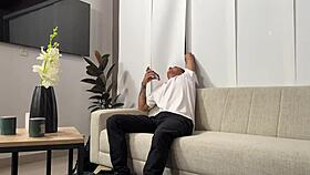 My stepbrother knows i'm lesbian, so i let him fuck my ass