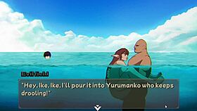 Friend Gets Fucked On The Beach In Hentai Game!