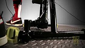 In this scene, the pornstar gets rimmed on the chair with bondage