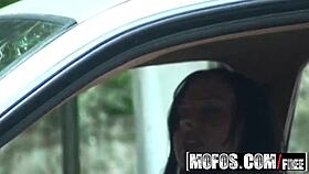 Pervs exploit teen Ivy Winters in parking lot, deepthroat and ass fuck