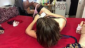 Watch this white slut deepthroat and take it doggystyle?