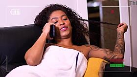 behind the scenes, the tattooed slut gets her ass fucked by a monster cock backstage.