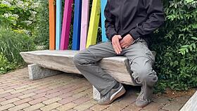 yo, this sexy milf let me finish on a park bench... unreal!