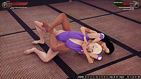 aurora vs terra in naked wrestling match with oral and tribbing