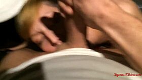 Surprise anal and blowjob in public restaurant!