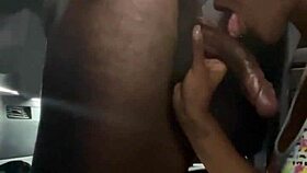 Intense Road Trip Cock Worship With Big Black Cock Face Fucking
