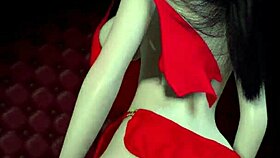 3D animated Asian cosplay model has secret affair with well-endowed man
