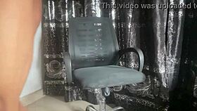 gay solo masturbation practice with banana