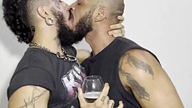 three active guys share a moment with one passive twink in brazilian alternative scene