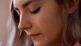 Wow! This cute virgin works her tight pussy to climax