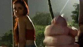 Emotional Release: Gay Guy Masturbates Publicly for Redhead at Bus Stop