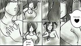 Giantess growth and breast expansion in animated comic compilation part 2