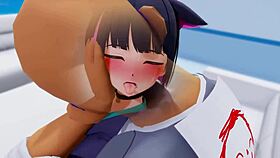 3D Cartoon Anime Hentai Featuring Matatabi And Cat In Detailed Scenes
