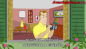 In this brazilian cartoon, the guy has gay sex with his filipino neighbor