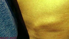 stepsister's panties filled in the garden with cum