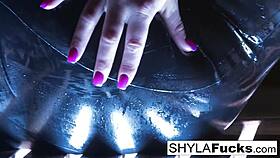 Sexy Shyla Stylez shows off big tits in fetish play