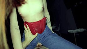 Ride high with arinafox's wild cowgirl adventures, fucking tight shaved pussy on big cock!