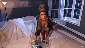 Half-Naked Stepmom Catches Me Peeping In Bedroom - 3D Hentai Life In Santa County