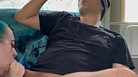 Young 18+ White Hooker Feels Intense Pleasure Sucking Off Huge Hispanic Cock In Trailer Park For $25