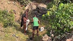 two strangers bang teen village girl by the river hard