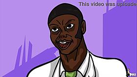 slutty stripper in cartoon hentai fucks her lawyer, ripping clothes for free service