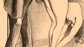 Check out this vintage erotic illustration with a retro vibe.