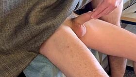 guy swallows load at gloryhole after deepthroat