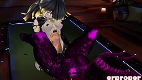 in vrchat, a daemon, robot, and dragon engage in a steamy threesome