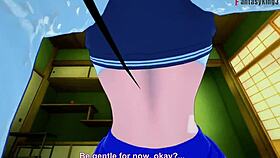 Chichi banging Goku while Gohan watches in Dragon Ball Zex fantasy