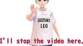 Leo anime girl strips in gravure