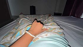 a curvy colombian girl fingers her tight pussy in the morning
