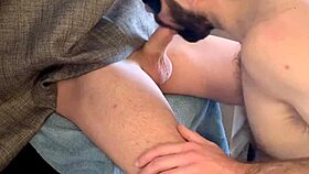 guy swallows load at gloryhole after deepthroat