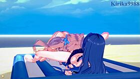 Tsubasa Kazanari and Maria Cadenzavna Eve in Wild Futanari Lesbian Action