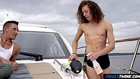 Familytwink Gay Step Father Demands No Clothes On His Boat