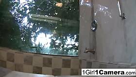 Watch sexy Brittany exclaim as she dildos her ass and tits in close-up masturbation!