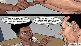 Lesbian chick endures brutal hardcore pounding from monster cock in painful first-time clash.