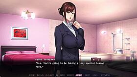 saimin gakushuu ayako heats up in scene 2 with seductive lingerie.