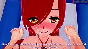 parasoul in bikini ahegao fucking on beach in skullgirls hentai fantasy