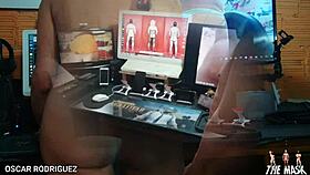 The masked goddess in crossdressing transforms into the diva del sexo