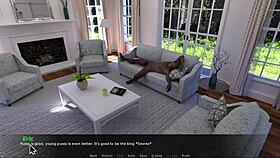 Femdom Alison dominates with blowjob, assfucking, creampie, and squirting in harem route