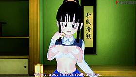 Chichi banging Goku while Gohan watches in Dragon Ball Zex fantasy