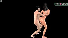 check out this animated girl giving blowjob then getting fucked from behind