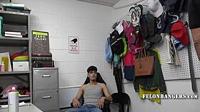 I punished the twink burglar roughly in the garage after ripping his clothes