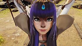 deer-girl freyja says, 'come explore the viking village with me in this 3d hentai pov adventure'