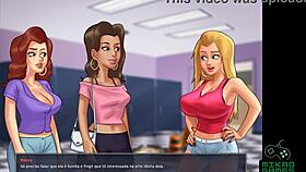 Big-boobed cheerleader gets it on with horny teacher