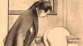 Check out this vintage erotic illustration with a retro vibe.