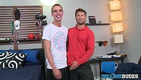 Jordan Thomas tops Bobby Clark with big cock blowjob 😏