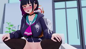 3D Cartoon Anime Hentai Featuring Matatabi And Cat In Detailed Scenes