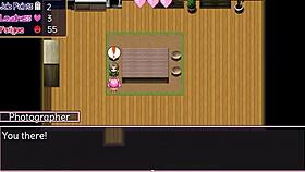 Noelle does her best in the game with big tits on display