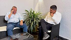 Curvy MILF housewife bangs her cuckold hubby's best friend rough 😈💥